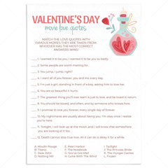 Match The Movie Love Quotes Valentine's Day Game by LittleSizzle