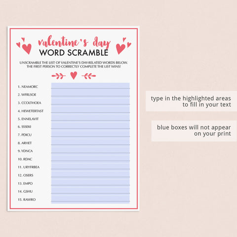 4 (Virtual) Valantine's Day Party Games | Instant Download – LittleSizzle