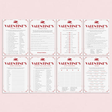 Valentines Games Bundle Printable Instant Download by LittleSizzle