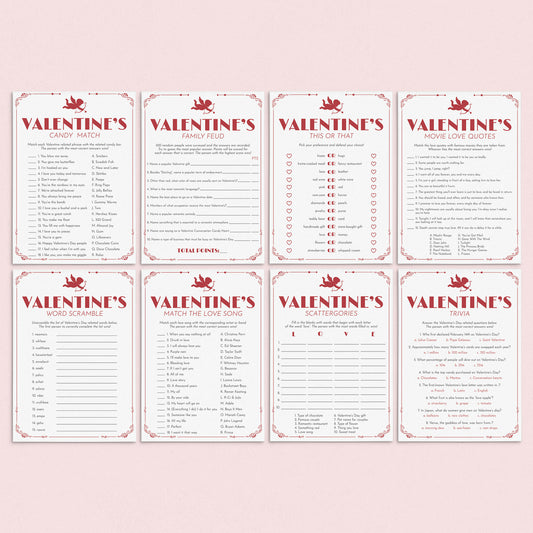 Valentines Games Bundle Printable Instant Download by LittleSizzle