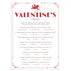 Valentines Trivia Quiz for Family Printable by LittleSizzle