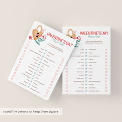 Valentine's This or That Game Printable