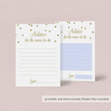 Virtual baby shower games advice card by LittleSizzle