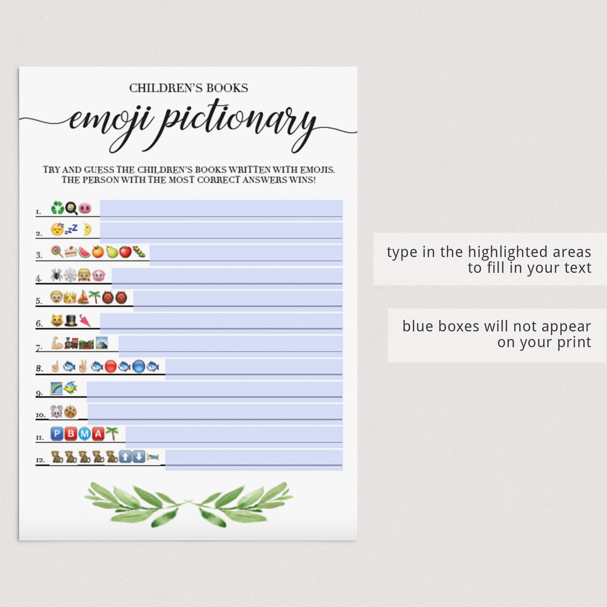 Zoom baby shower emoji pictionary by LittleSizzle