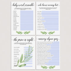 Fun Game Package for (Virtual) Baby Shower - Gender Neutral