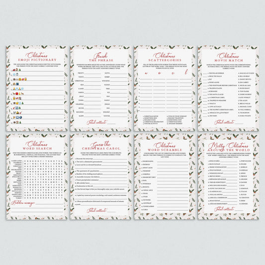 Holiday Party Games Package Instant Download by LittleSizzle