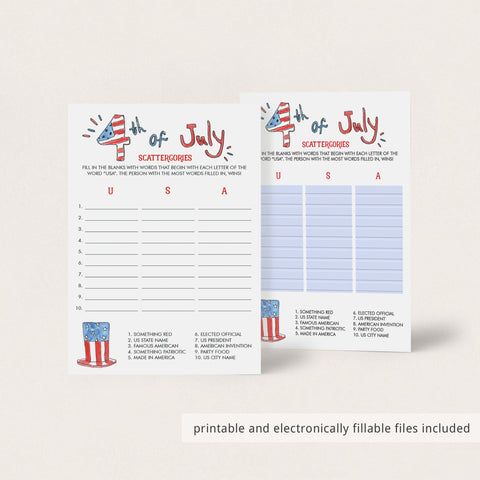 8 Fun Fourth of July Games | Printable &amp; Fillable PDF Templates ...