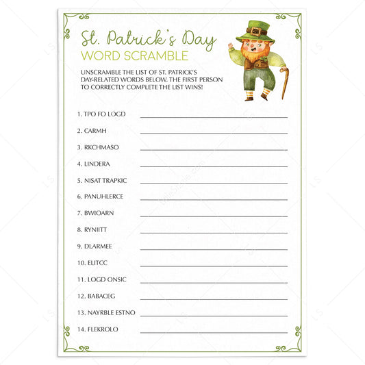 Social Distancing St Patrick's Day Game for Kids and Adults by LittleSizzle