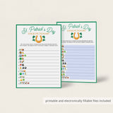 St. Patrick's Day Game Emoji Pictionary Printable & Virtual
