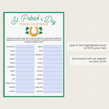 St. Patrick's Day Party Game for Groups Finish My Phrase