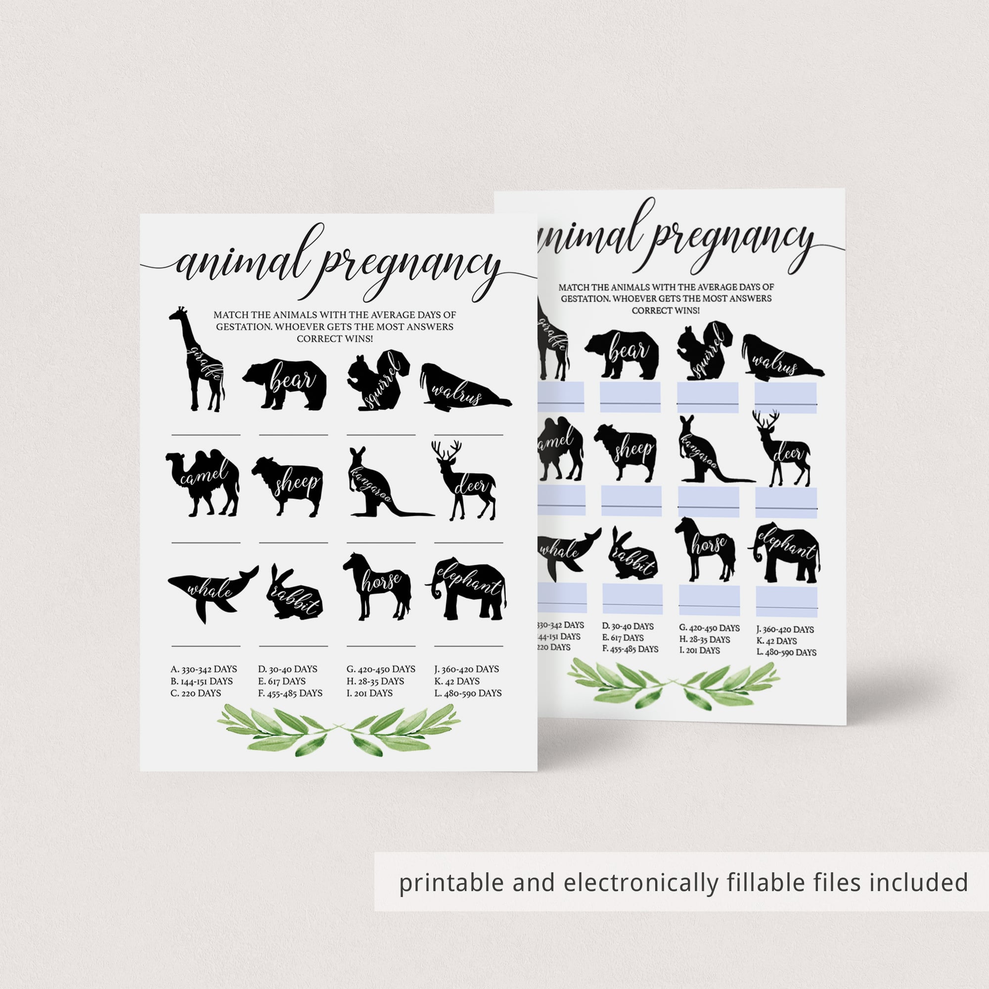 Zoom baby shower animal game by LittleSizzle