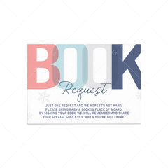 Winter baby shower book request card printable by LittleSizzle