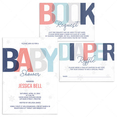 Winter Baby Shower Invitation Set Template by LittleSizzle