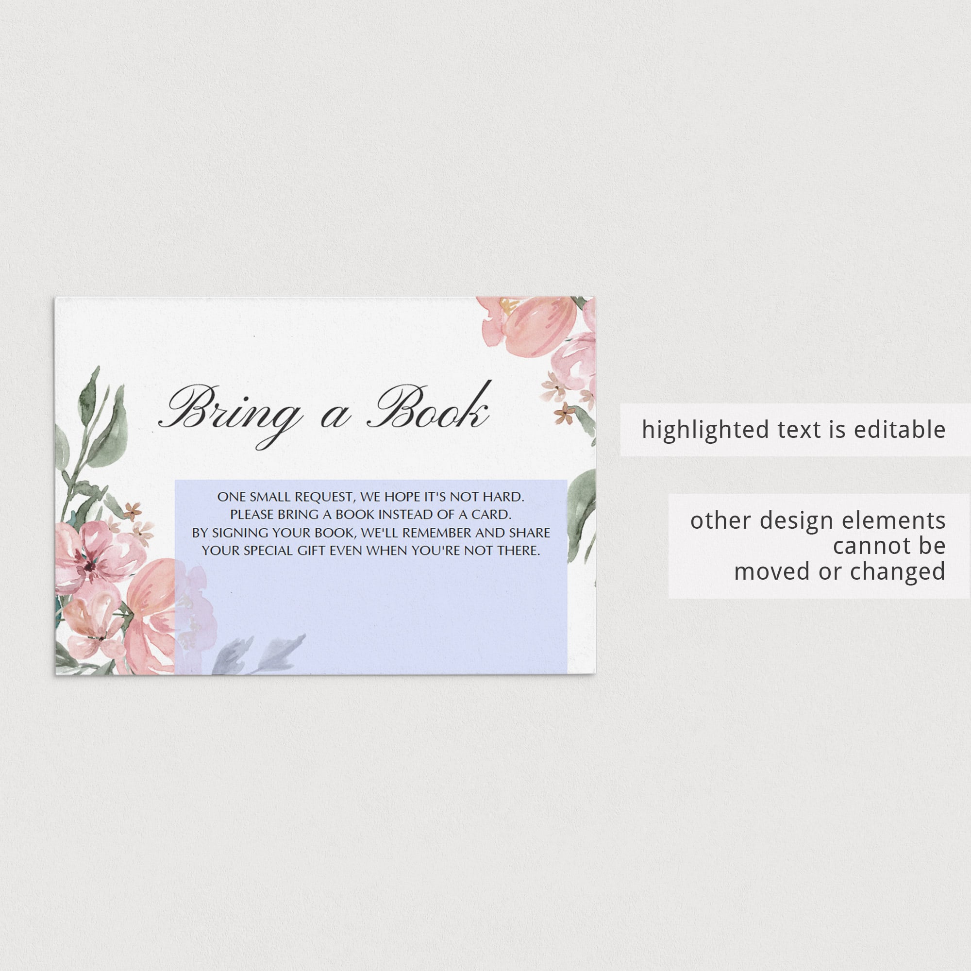 Book Request card template for Baby Shower by LittleSizzle