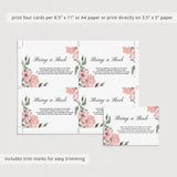 Editable bring a book card printable by LittleSizzle