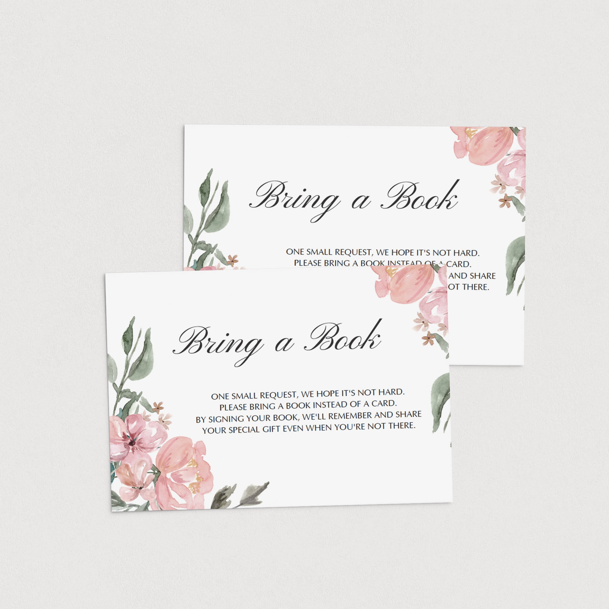 Printable baby shower book request cards by LittleSizzle