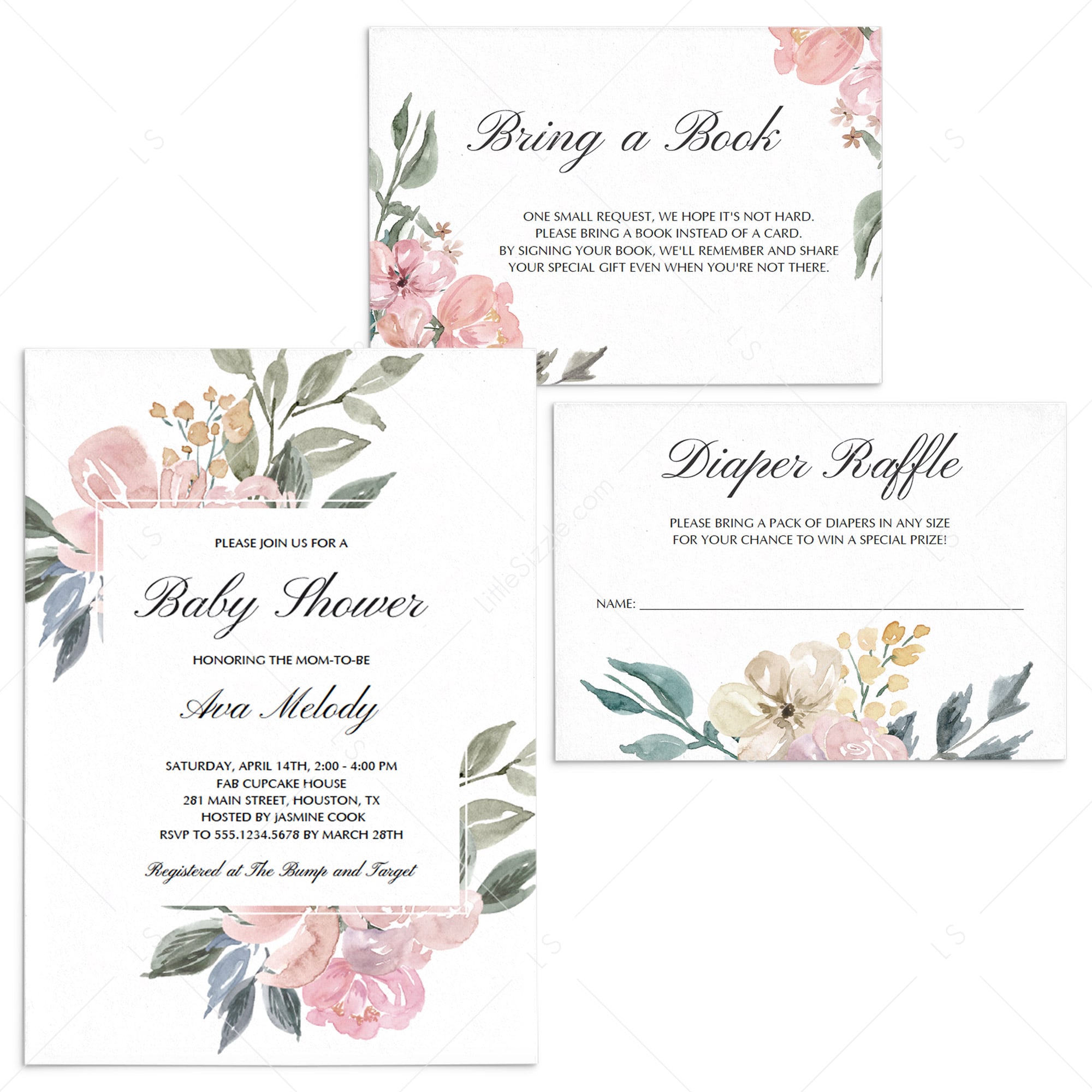 Whimsical Baby Shower Invitation Kit Templates by LittleSizzle