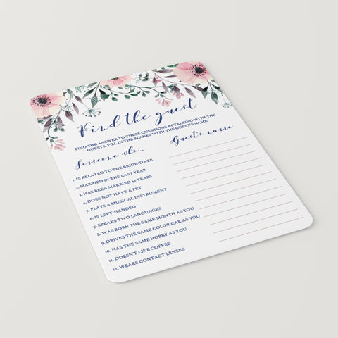 Find the Guest Bridal Shower Games Printable | Editable template ...