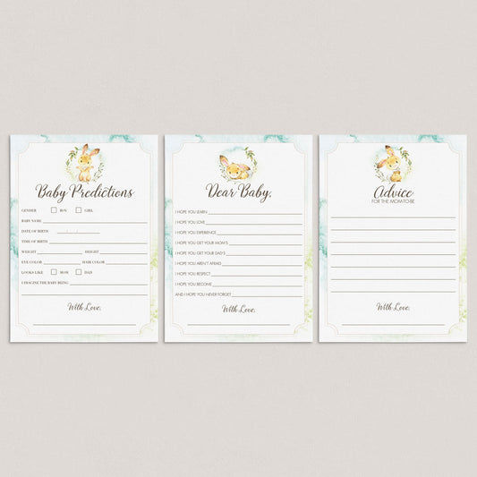 Bunny baby shower activities download PDF by LittleSizzle