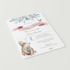 Woodland baby shower party invitation by LittleSizzle