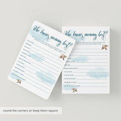 Air Balloon Baby Shower Who Knows Mommy Best Printable