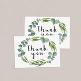 Thank you cards printable botanical theme by LittleSizzle