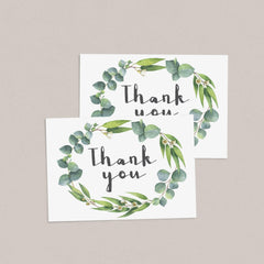 Thank you cards printable botanical theme by LittleSizzle