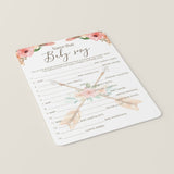 Boho Chic Baby Shower Game Name The Baby Song