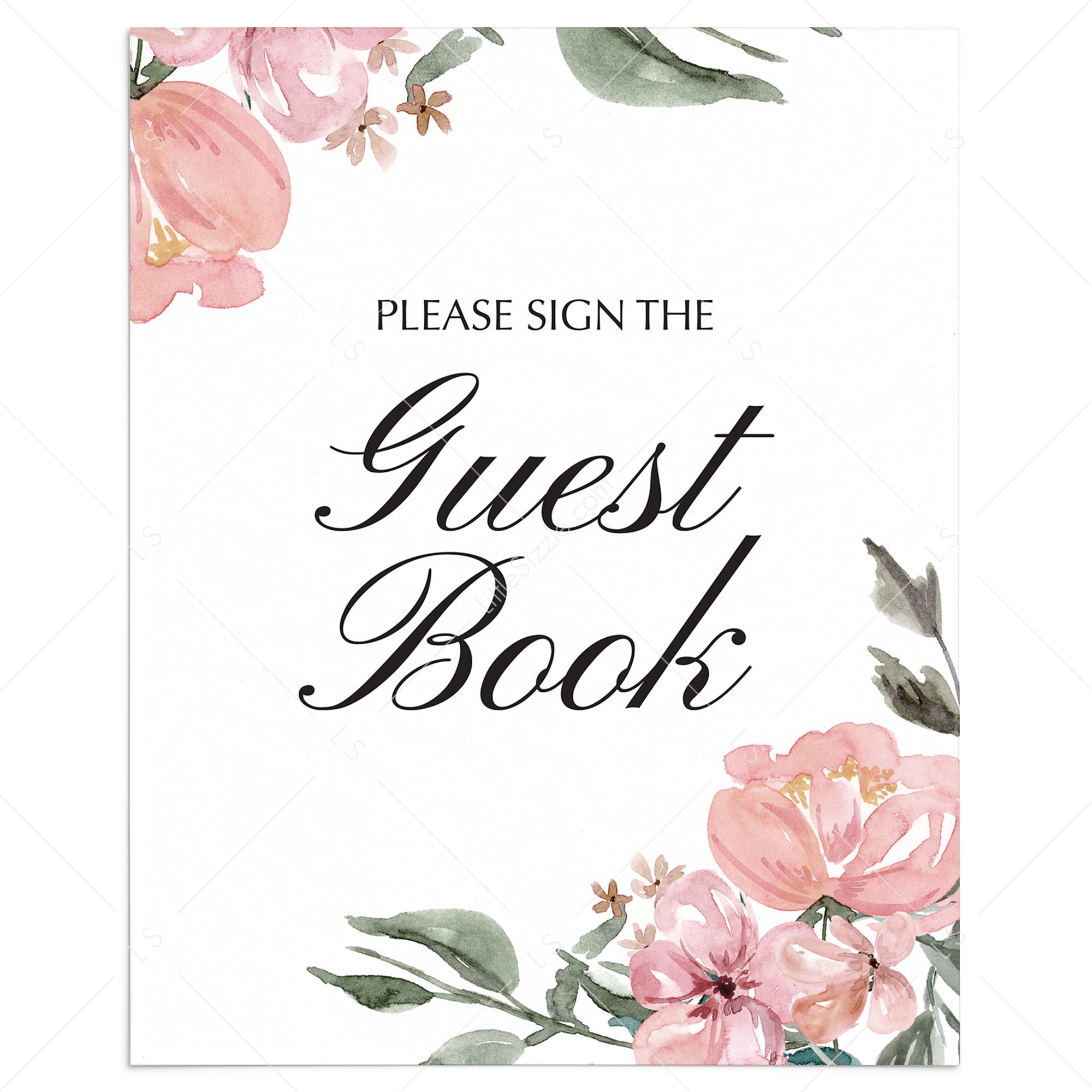 Whimsical guest book table sign printable by LittleSizzle
