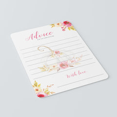 Watercolor pumpkin baby shower advice cards by LittleSizzle