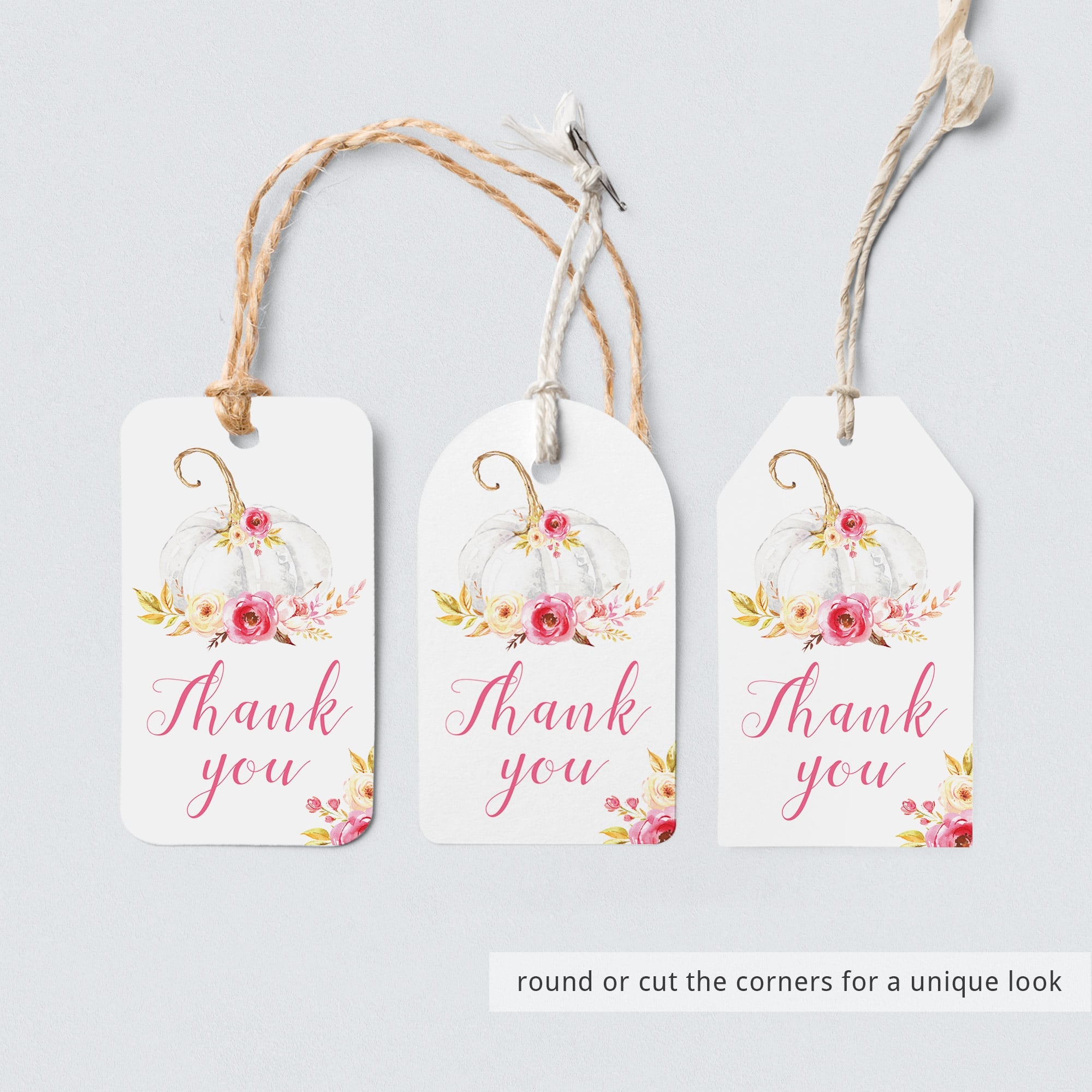 Printable thank you tag pumpkin by LittleSizzle