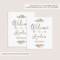 Tribal Party Welcome Poster Editable Template