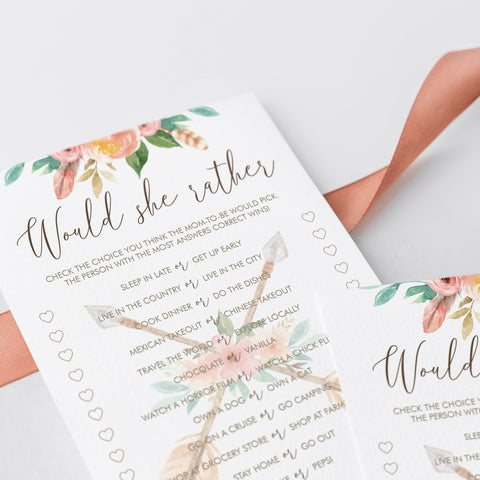 Tribal Baby Shower Games Bundle printable | Instant download – LittleSizzle