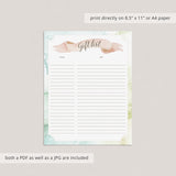 Instant download gift and guest sheet by LittleSizzle