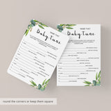 Modern green baby shower purse game download PDF by LittleSizzle