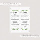 Baby brunch menu card template by LittleSizzle
