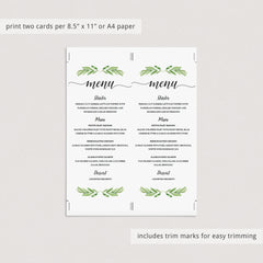 Baby brunch menu card template by LittleSizzle