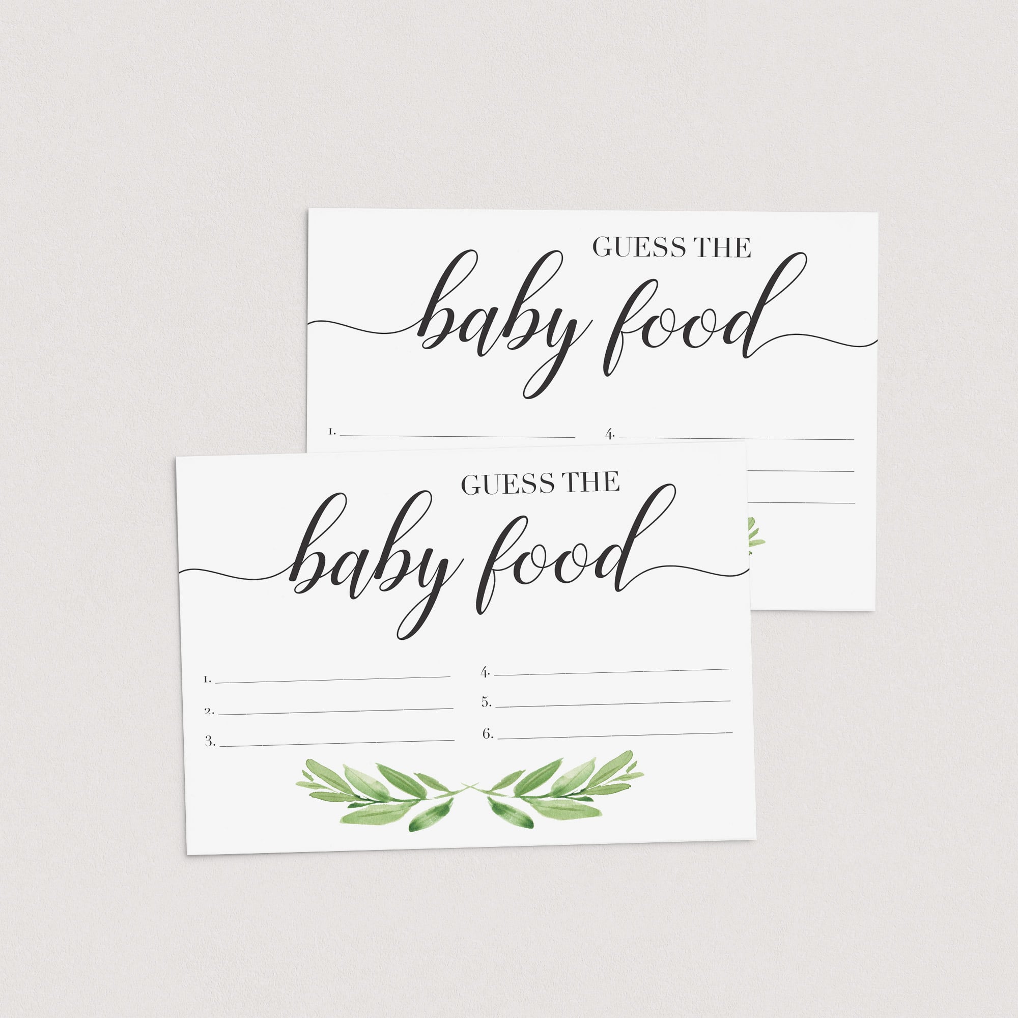 Baby shower food taste cards printable by LittleSizzle