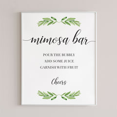 Botanical mimosa bar sign by LittleSizzle