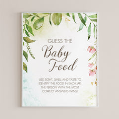 Instant download food taste sign for baby shower by LittleSizzle