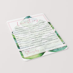 Tropical Bridal Shower Games Bundle Greenery Theme