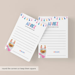 Couples baby shower advice cards instant download by LittleSizzle