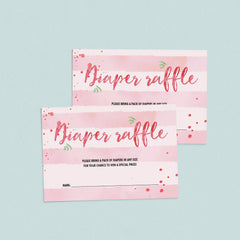 Summer baby shower games printable diaper raffle card by LittleSizzle