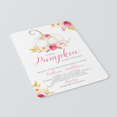 Girl baby shower invitation template fall themed by LittleSizzle