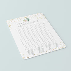 Fall Wedding Shower Word Search Game with Answer Key