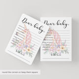 Unicorn Baby Shower Wish Cards for Baby Printable