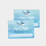 Printable Whale Baby Shower Diaper Raffle Cards