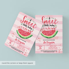 Watermelon Baby Shower Invitation for Girl