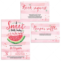 Watermelon baby shower invitation kit templates by LittleSizzle