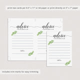 printable advice for the bride to be cards